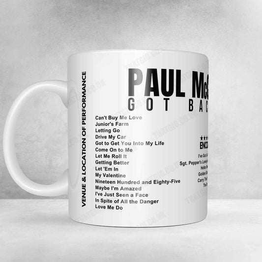 Paul McCartney Setlist Mug - Estádio Couto Pereira, Curitiba - December 13th, 2023