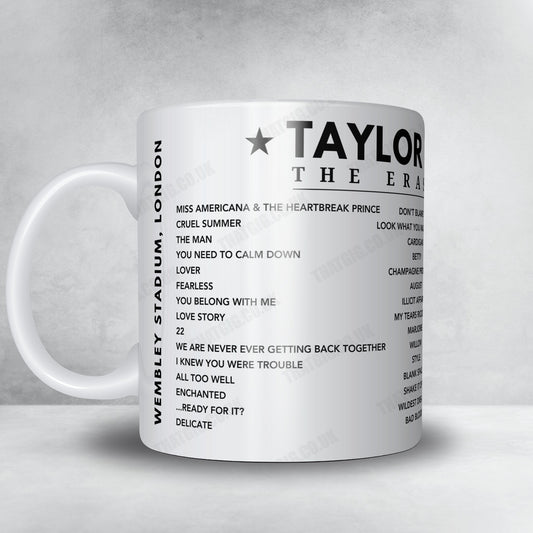 Taylor Swift Setlist Mug - Wembley Stadium, London - June 22nd, 2024