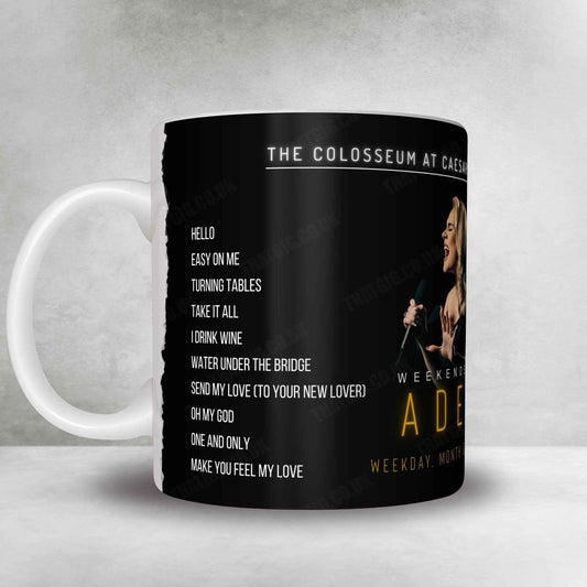 Adele Setlist Mug - The Colosseum at Caesars Palace, Las Vegas - January 19th, 2024