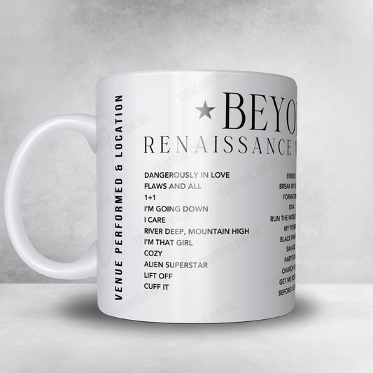 Beyoncé Setlist Mug - SoFi Stadium, Inglewood - September 1st, 2023
