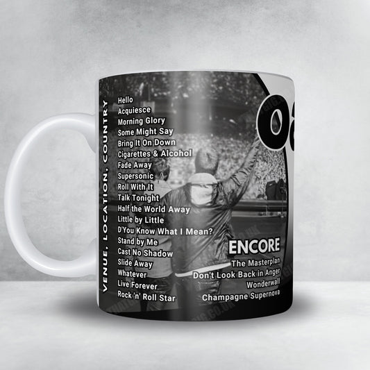 Oasis Setlist Mug - Wembley Stadium, London - August 3rd, 2025