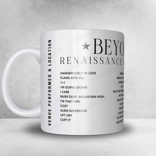 Beyoncé Setlist Mug - Caesars Superdome, New Orleans - September 27th, 2023