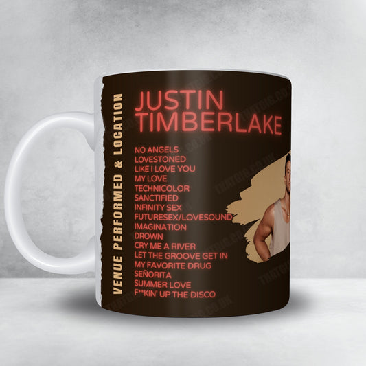 Justin Timberlake Setlist Mug - Simmons Bank Arena, North Little Rock, AR, USA - December 10th, 2024