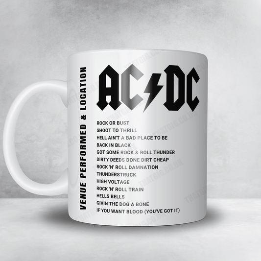 AC/DC Setlist Mug - Adelaide Oval, Adelaide - November 21st, 2015