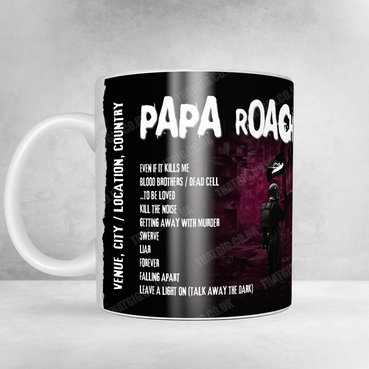 Papa Roach Setlist Poster - Arena COS Torwar, Warsaw, Poland - January 27th, 2025