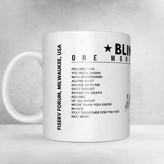Blink-182 Setlist Mug - Fiserv Forum, Milwaukee - August 6th, 2024