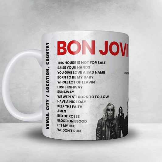 Bon Jovi Setlist Mug - Estadio Metropolitano, Madrid - July 7th, 2019