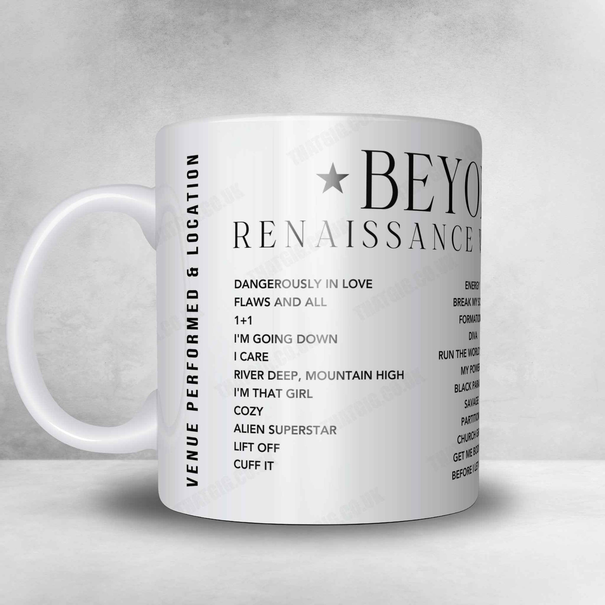 Beyoncé Setlist Mug - PGE Narodowy, Warsaw - June 27th, 2023