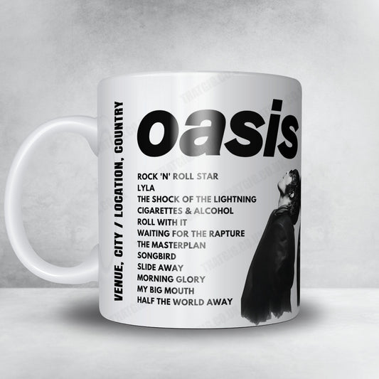 Oasis Setlist Mug - Murrayfield Stadium, Edinburgh - June 17th, 2009