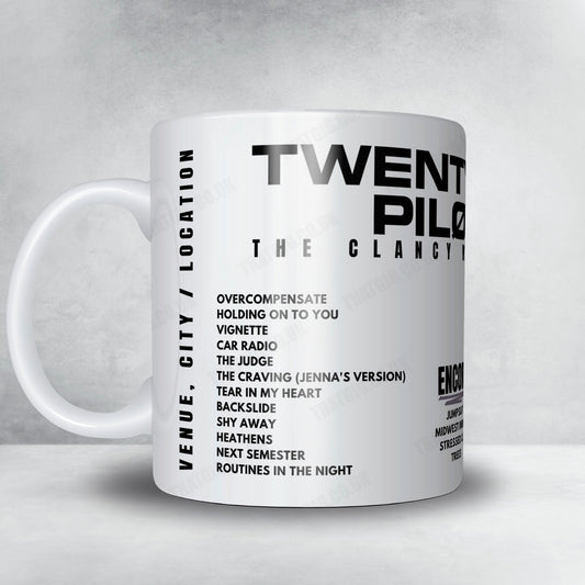 twenty one pilots Setlist Mug - Wells Fargo Center, Philadelphia - September 14th, 2024