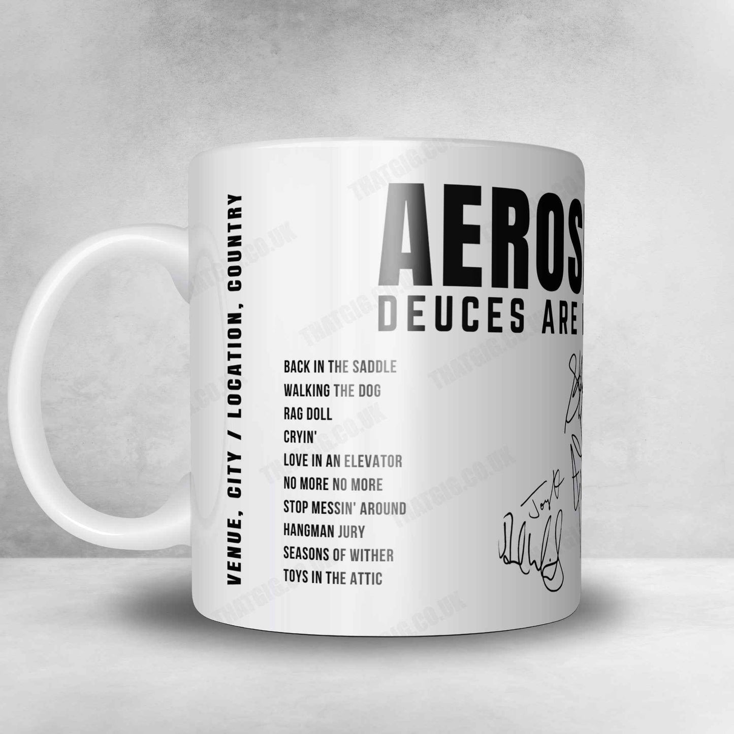 Aerosmith Setlist Mug - Park Theater at Park MGM, Las Vegas - November 14th, 2019