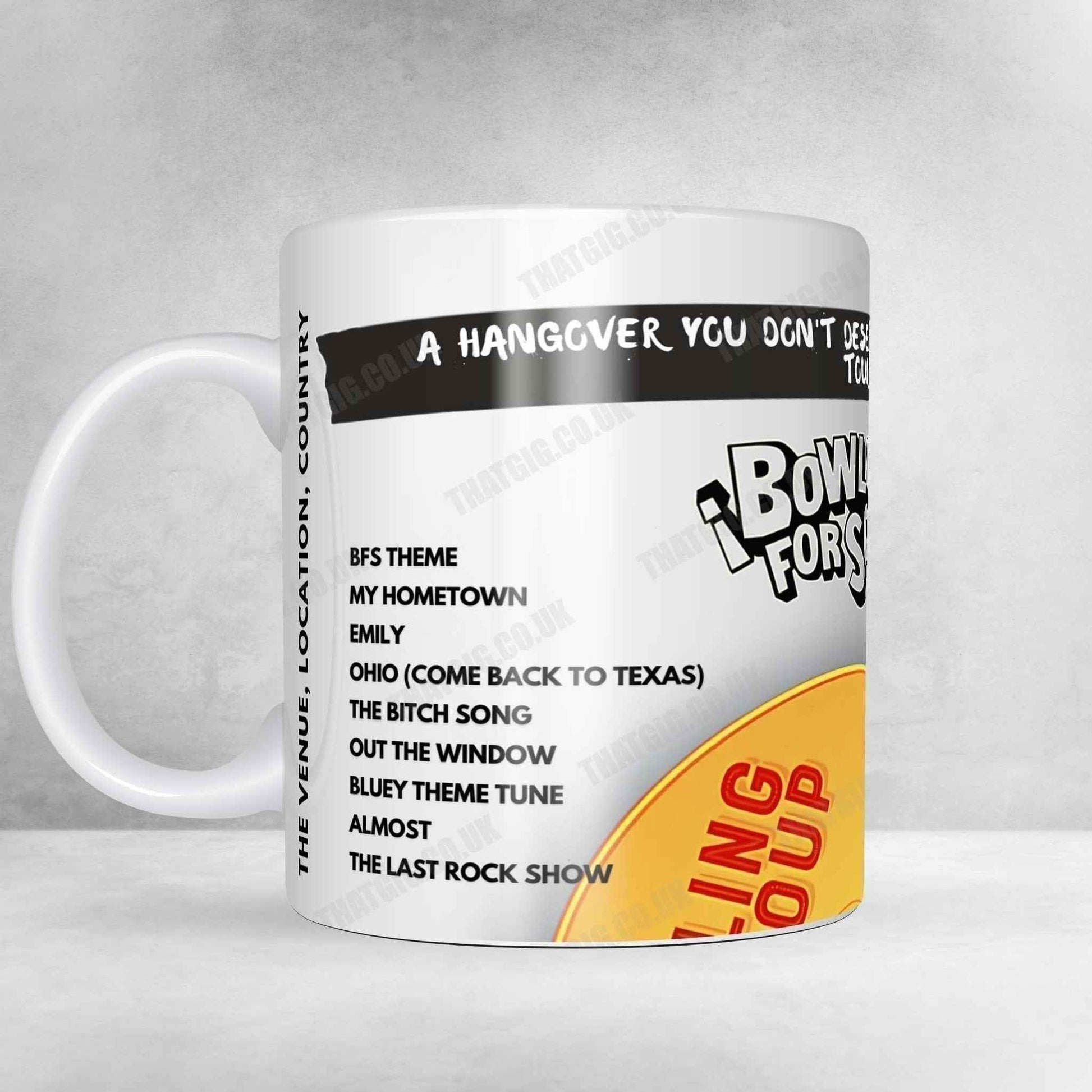 Bowling for Soup Setlist Poster - Swansea Arena - February 12th, 2025