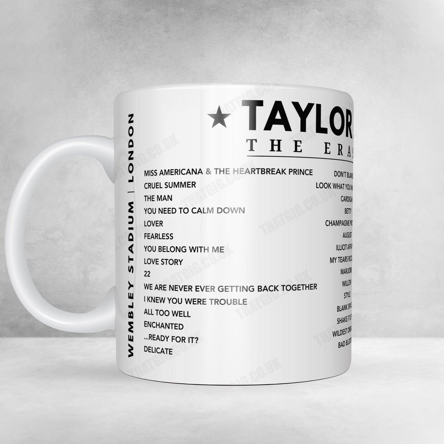 Taylor Swift Setlist Poster - Wembley, London - August 20th, 2024