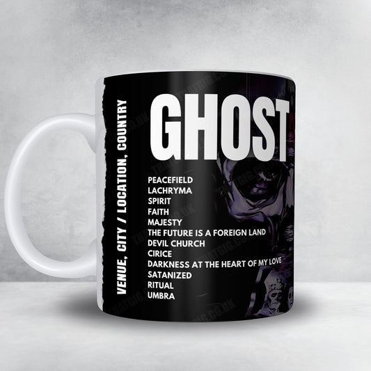 Ghost Setlist Mug - The O2 Arena, London - April 19th, 2025