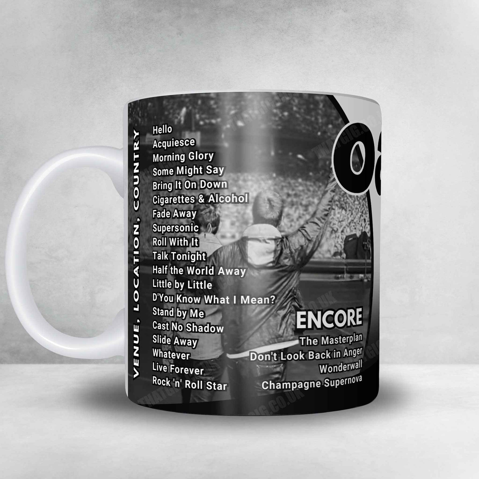 Oasis Setlist Mug - Estadio River Plate, Buenos Aires - November 16th, 2025