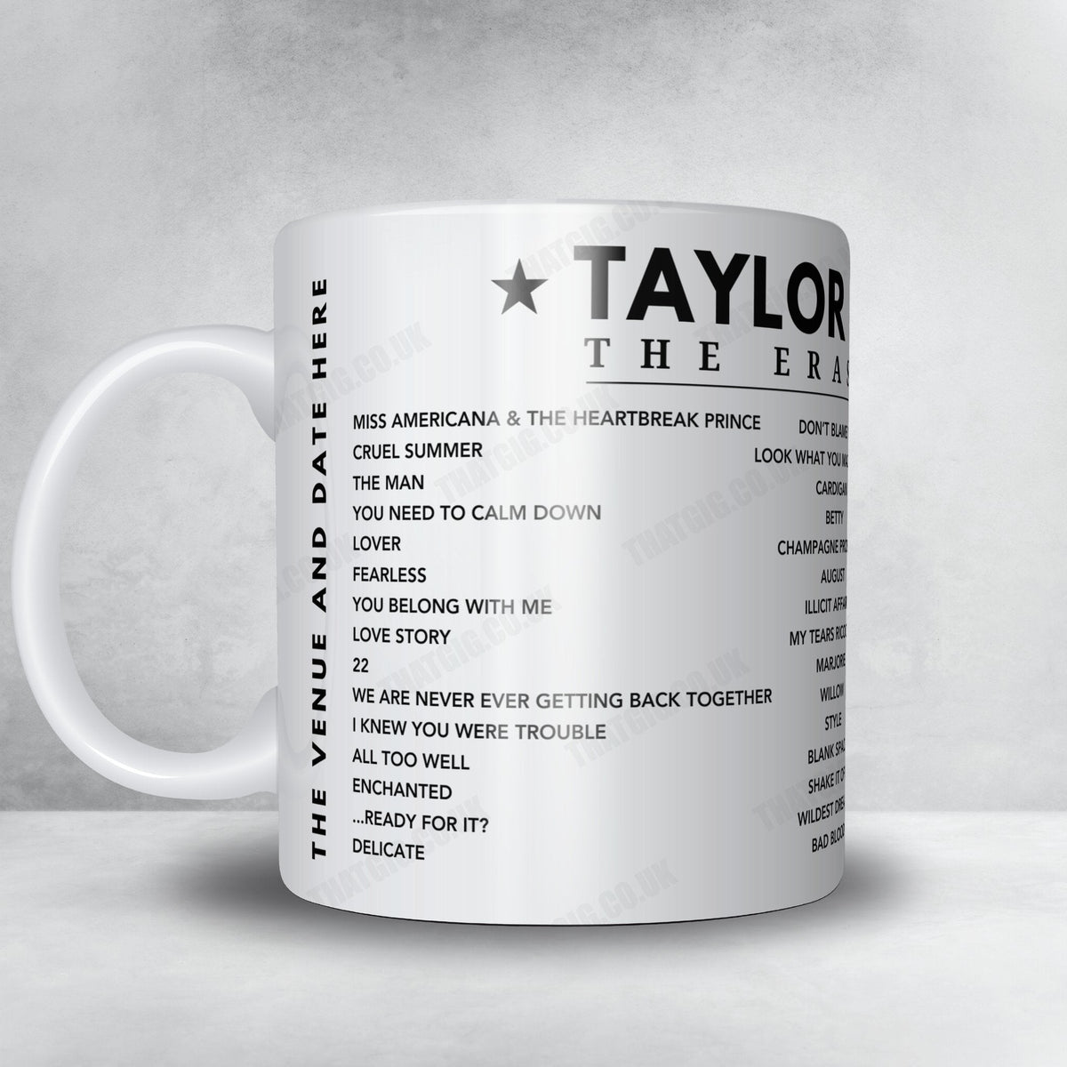 Taylor Swift Setlist Mug - PGE Narodowy, Warsaw - August 1st, 2024