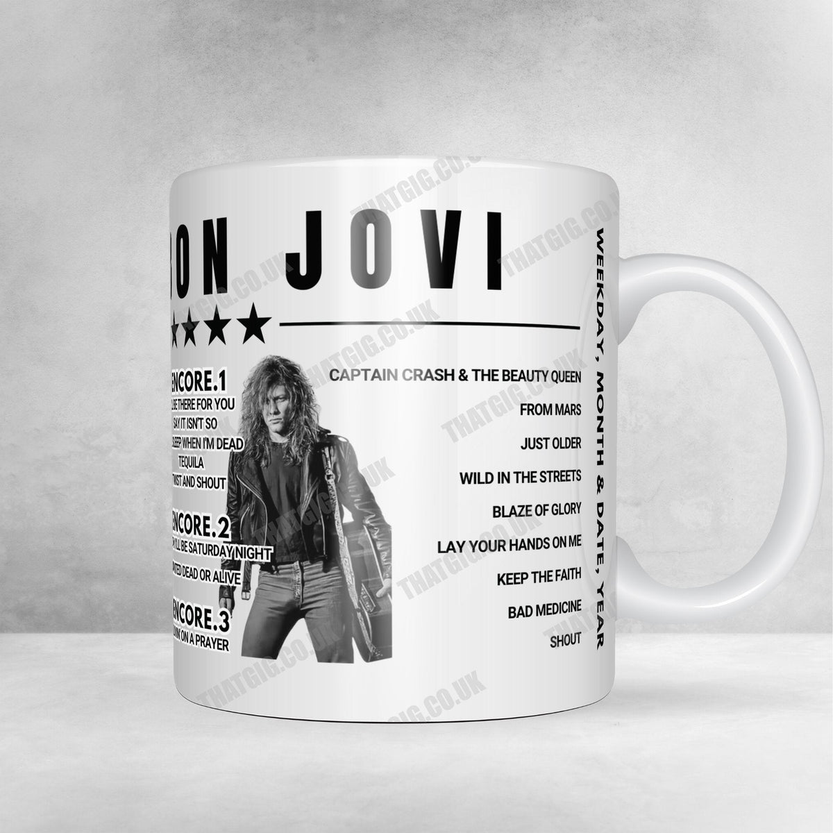 Bon Jovi Setlist Poster - Hyde Park, London - July 5th, 2013