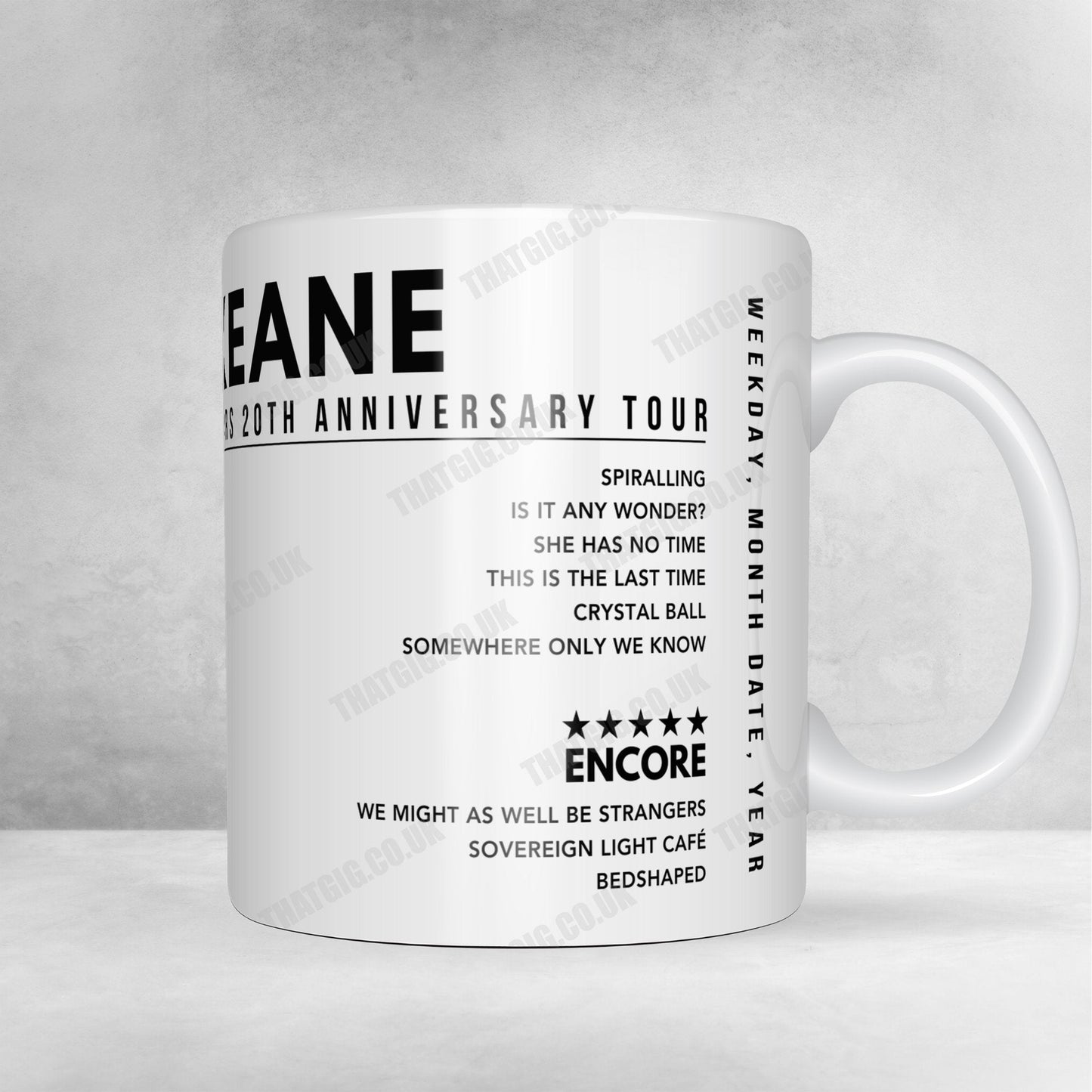 Keane Setlist Poster - The OVO Hydro, Glasgow, Scotland - October 18th, 2024