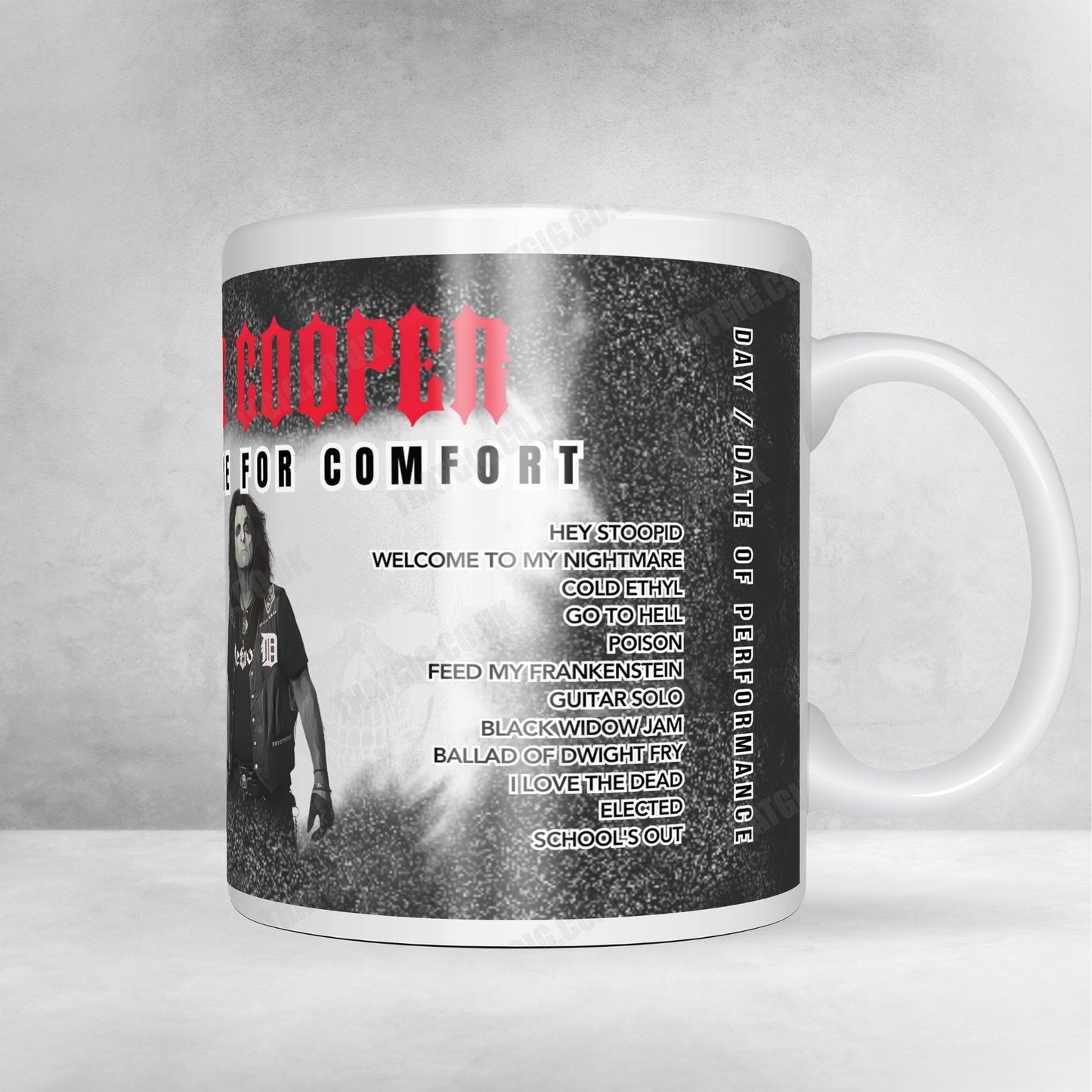 Alice Cooper Setlist Mug - St. Augustine Amphitheatre, St. Augustine - February 11th, 2025