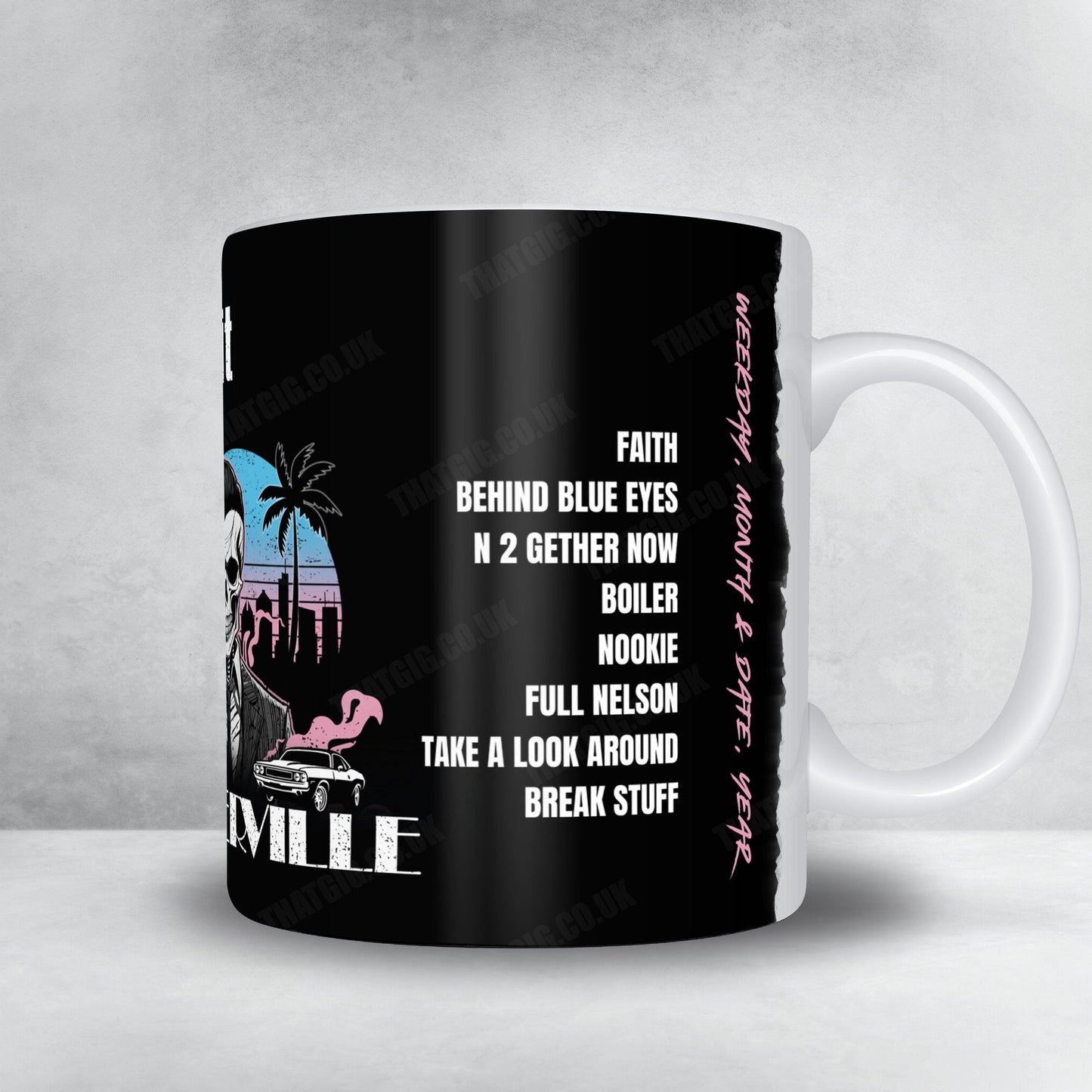Limp Bizkit Setlist Mug - iTHINK Financial Amphitheatre, West Palm Beach, FL, USA - August 6th, 2024
