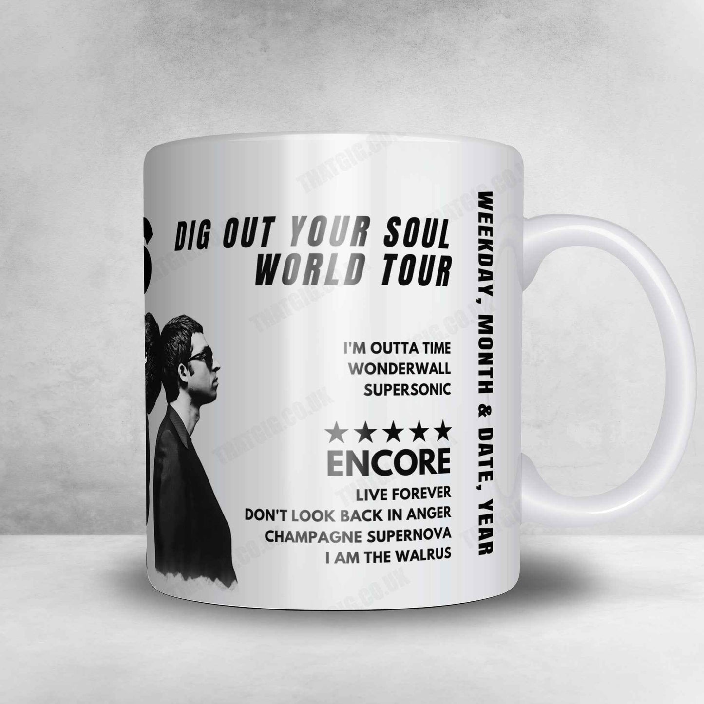 Oasis Setlist Mug - Arena Berlin, Berlin - January 18th, 2009