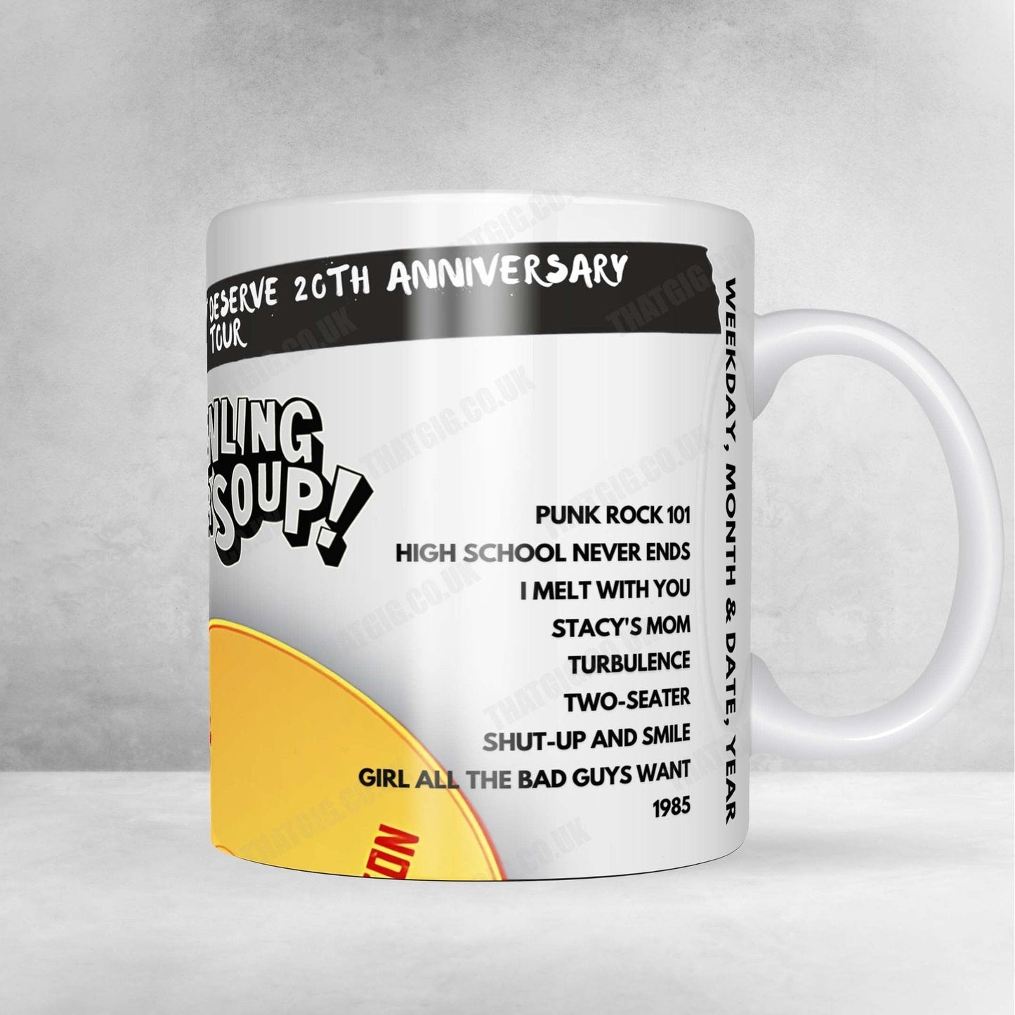Bowling for Soup Setlist Mug - Empire Live, Albany - September 20th, 2024