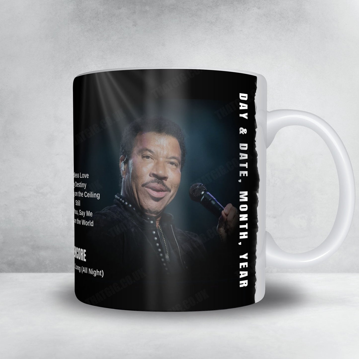 Lionel Richie Setlist Mug - Co-op Live, Manchester - June 13th, 2025