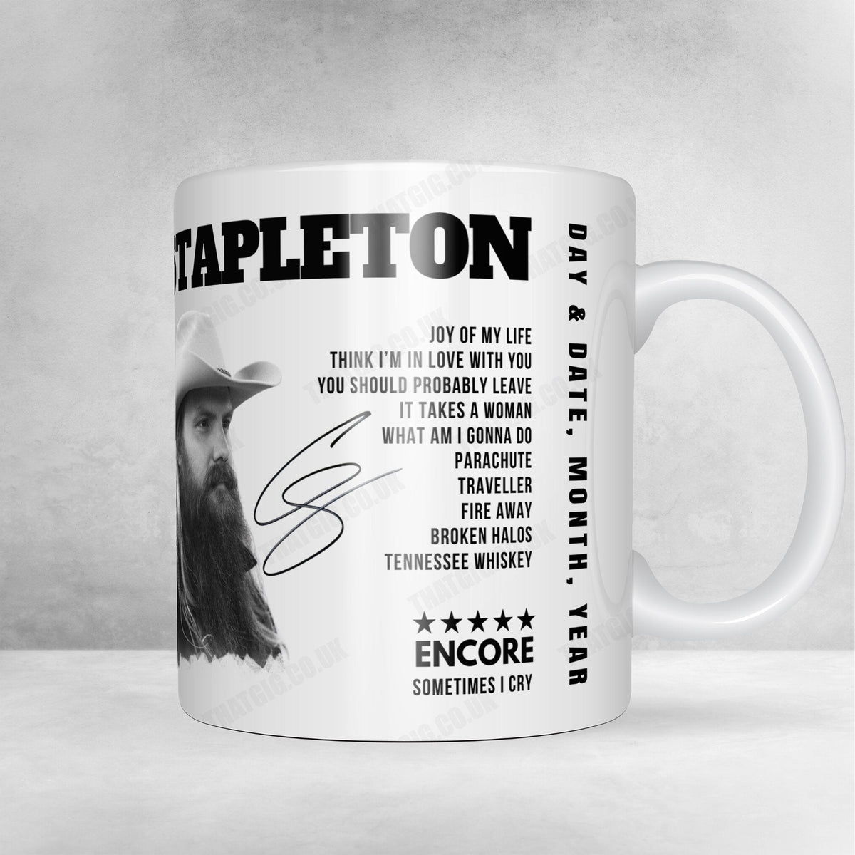 Chris Stapleton Setlist Mug - Mechanics Bank Arena, Bakersfield - June 16th, 2022
