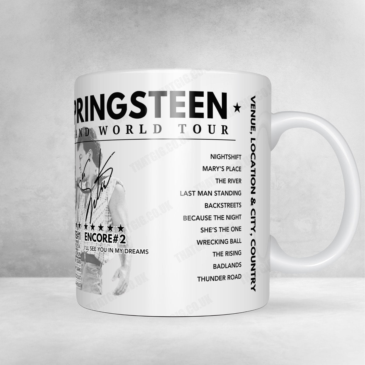 Bruce Springsteen Setlist Mug - Scotiabank Saddledome, Calgary - November 16th, 2024