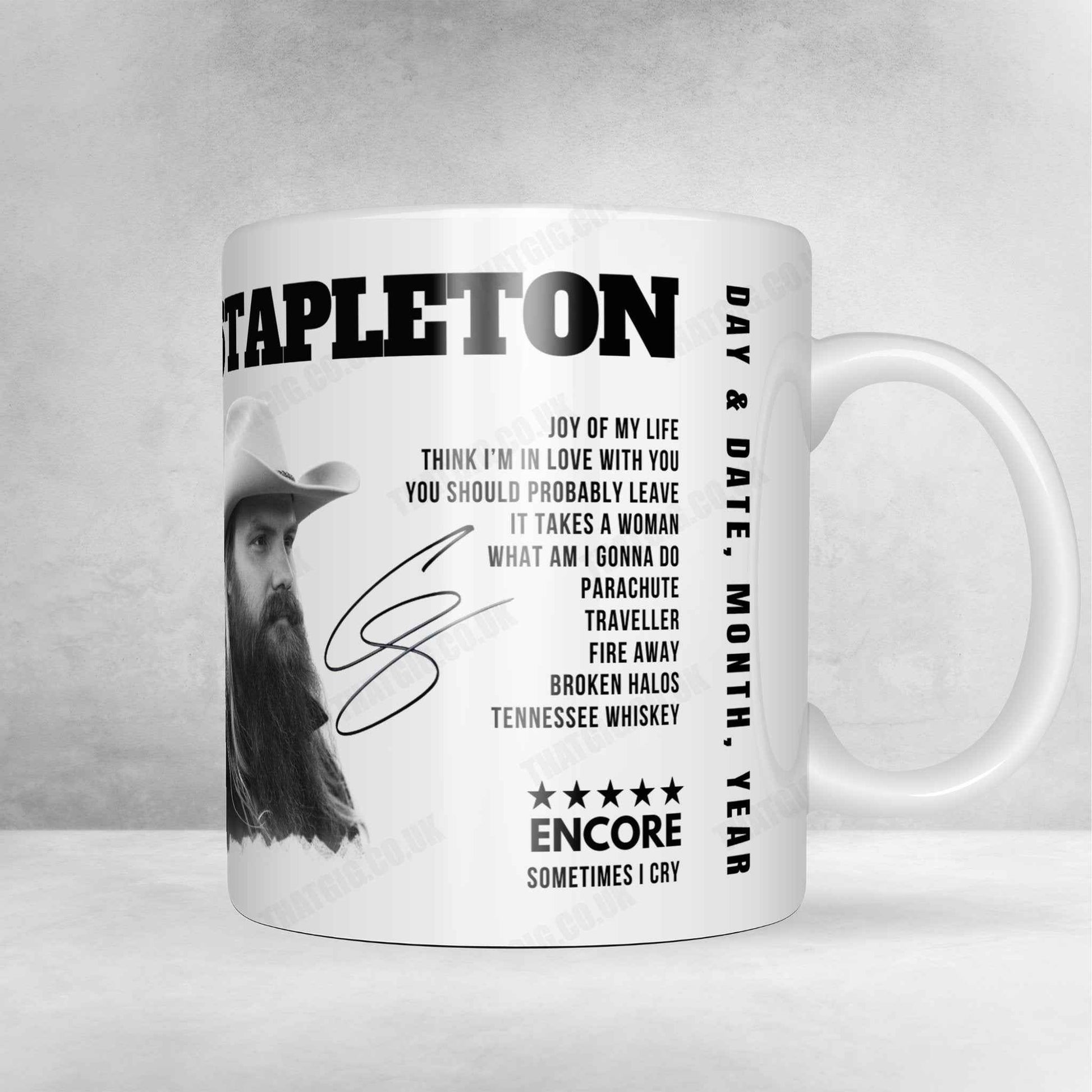 Chris Stapleton Setlist Mug - Gillette Stadium, Foxborough - June 21st, 2025