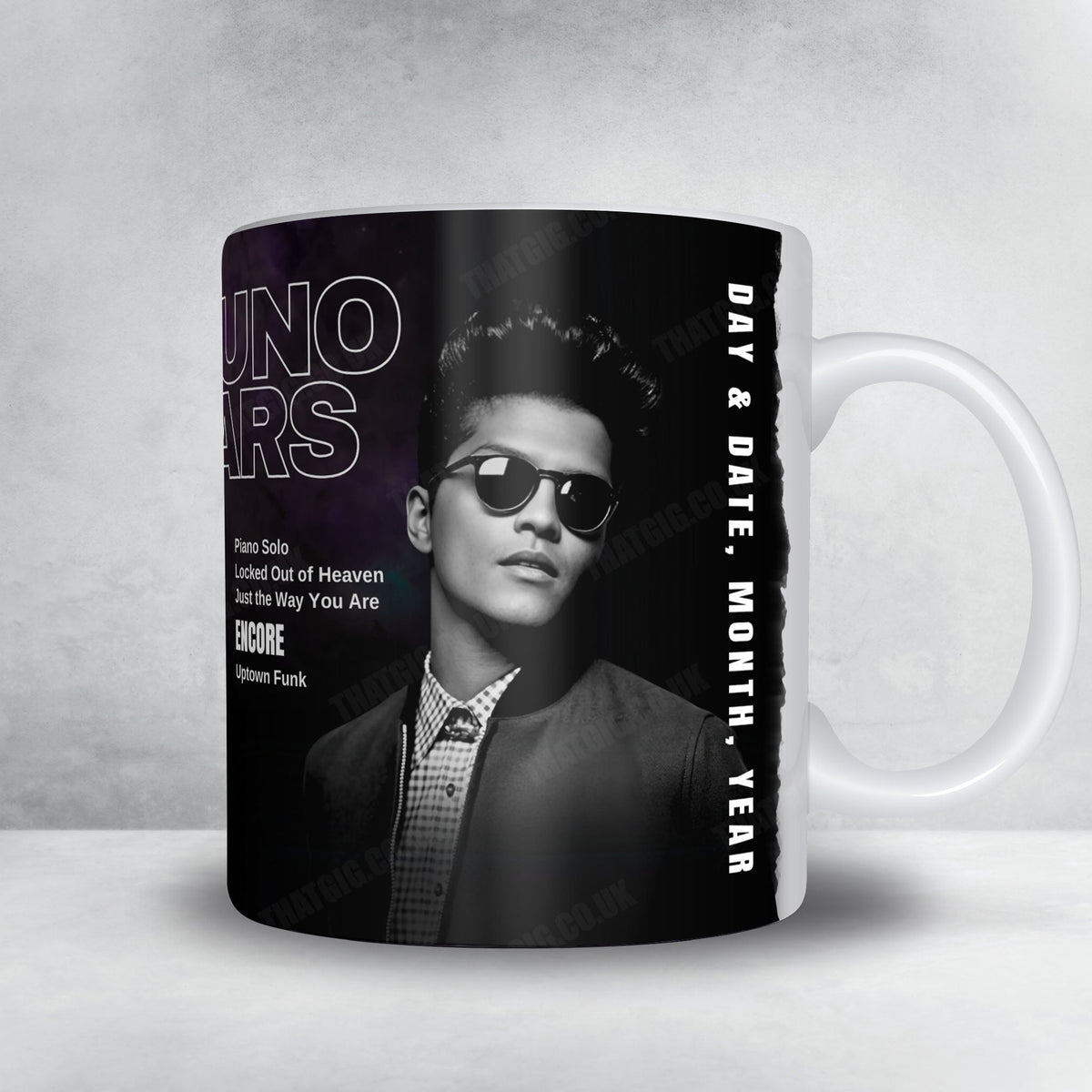 Bruno Mars Setlist Poster - Hard Rock Live, Hollywood - December 7th, 2023