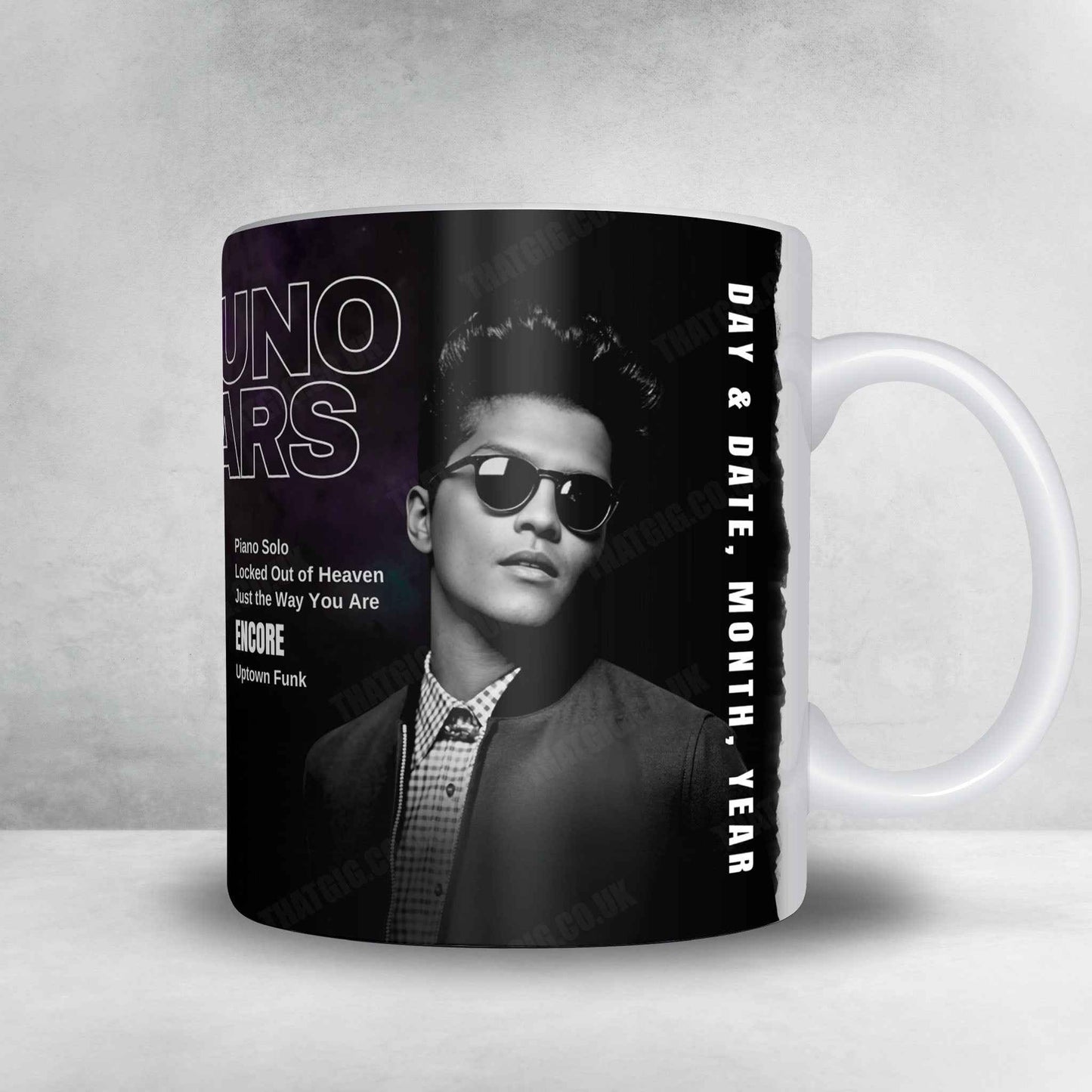 Bruno Mars Setlist Mug - Dolby Live at Park MGM, Las Vegas - December 30th, 2024