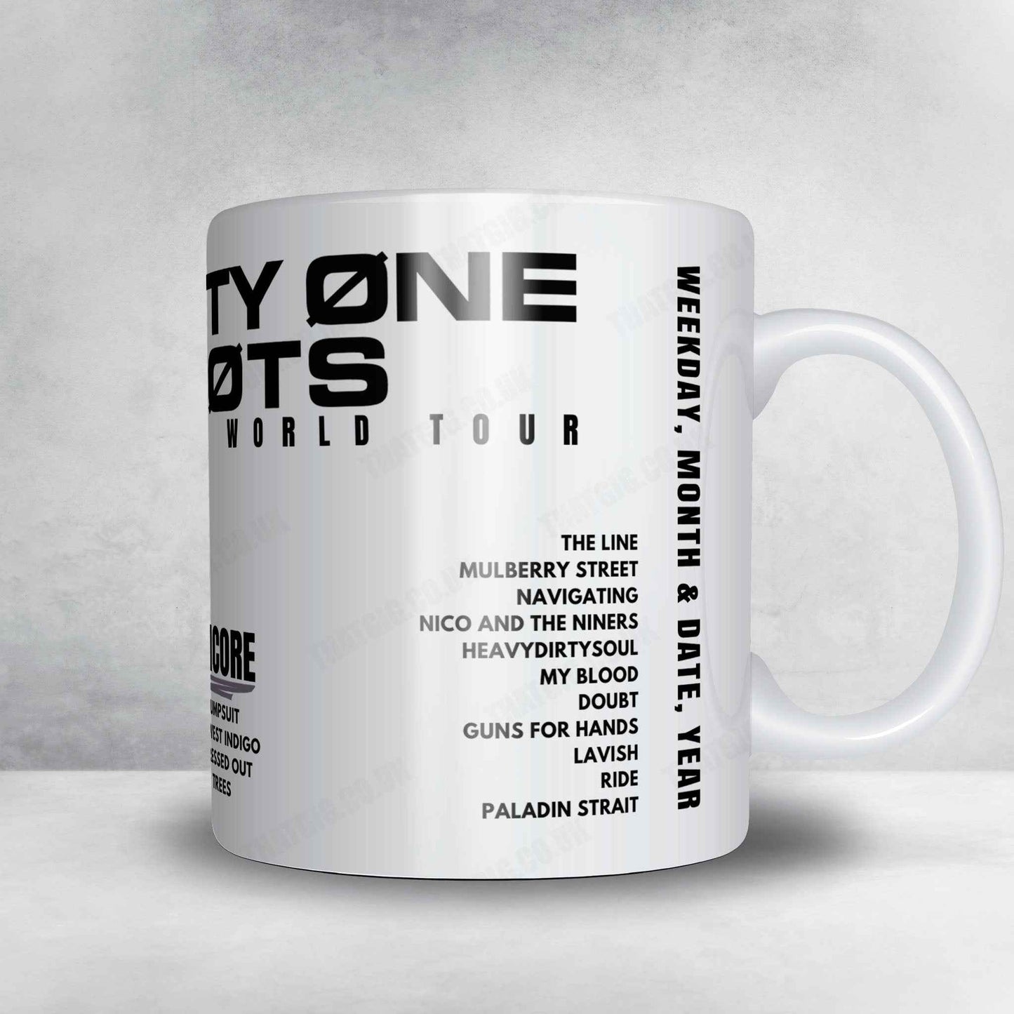 twenty one pilots Setlist Mug - Prudential Center, Newark - September 17th, 2024