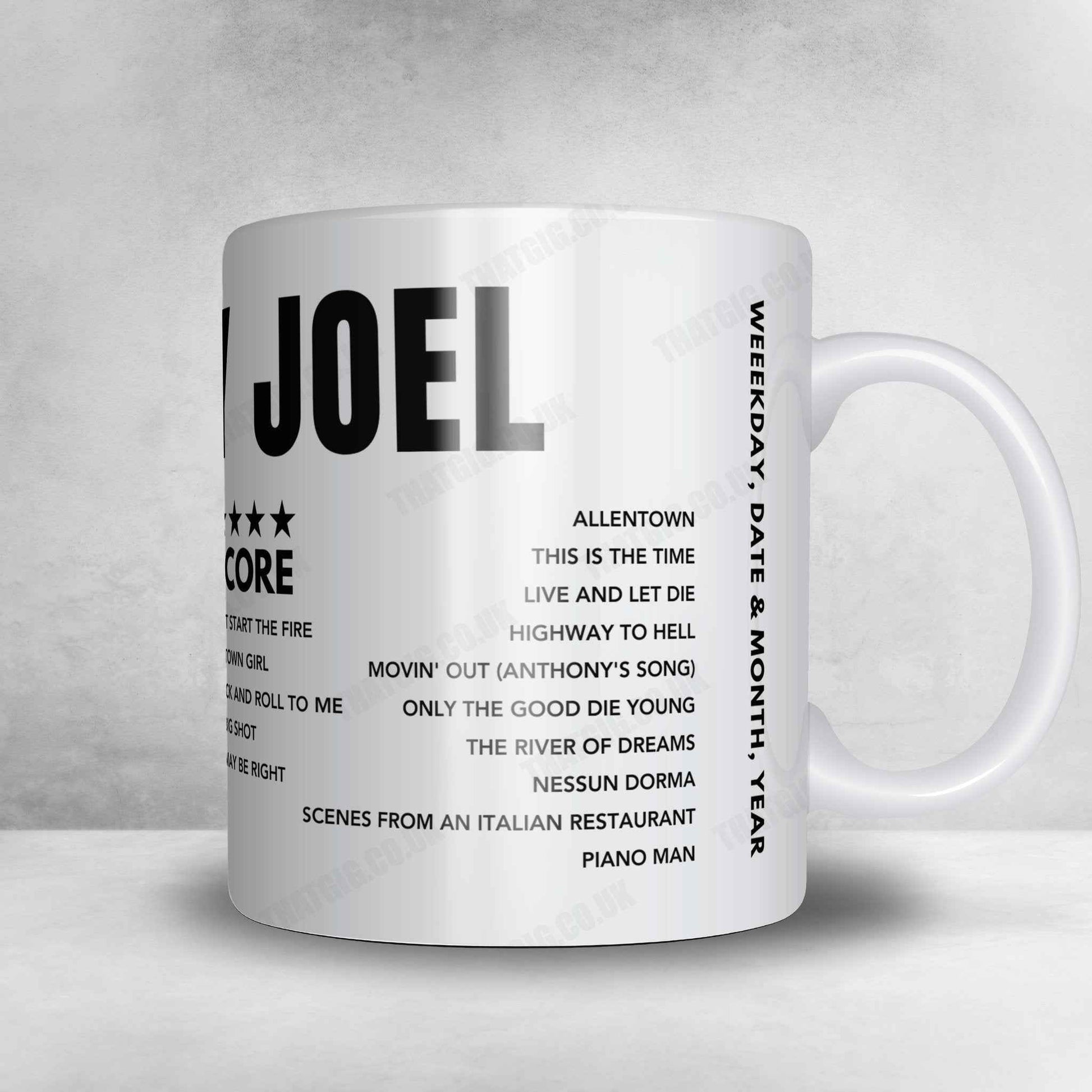 Billy Joel Setlist Mug - Madison Square Garden - July 25, 2024