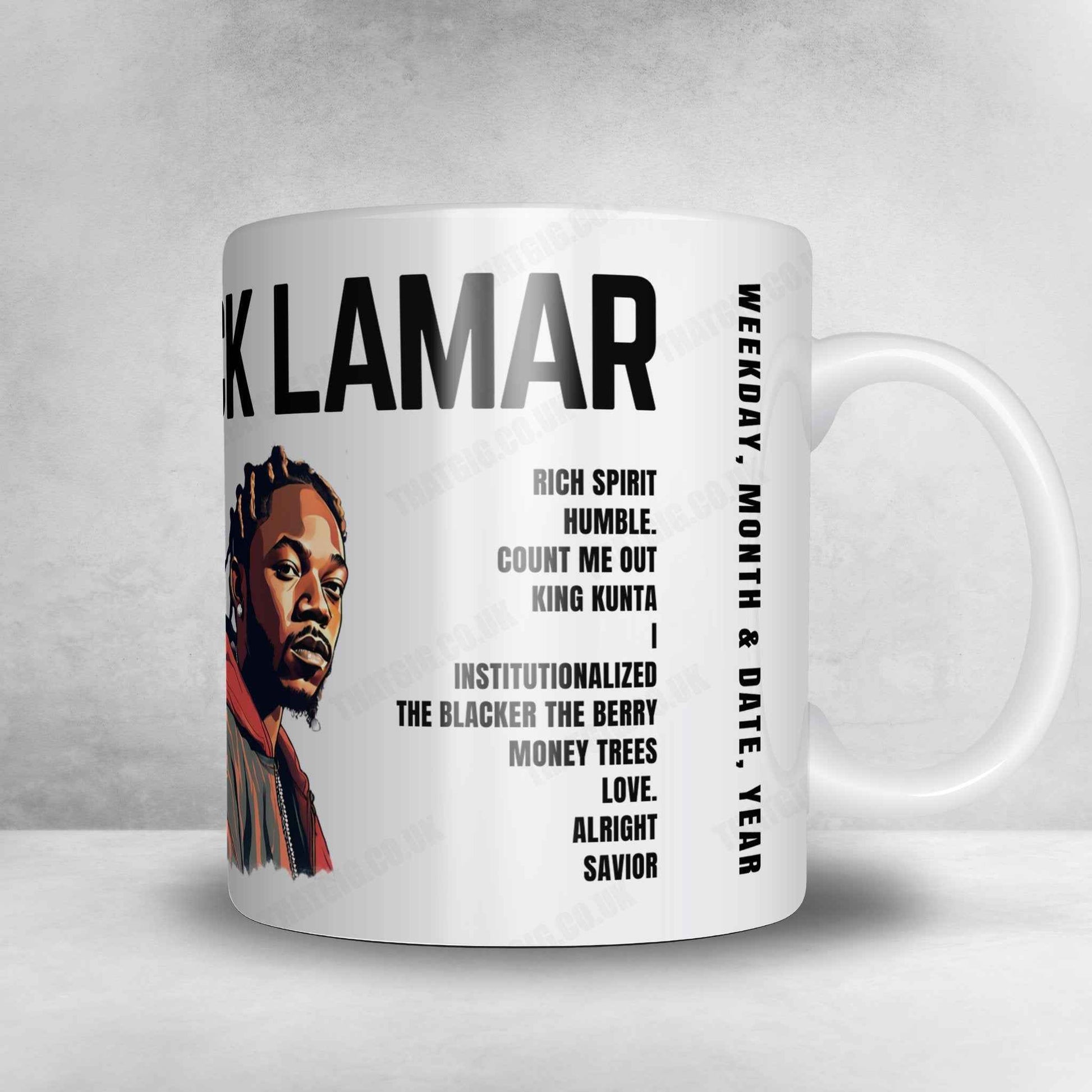 Kendrick Lamar Setlist Mug - Qudos Bank Arena, Sydney - December 9th, 2022