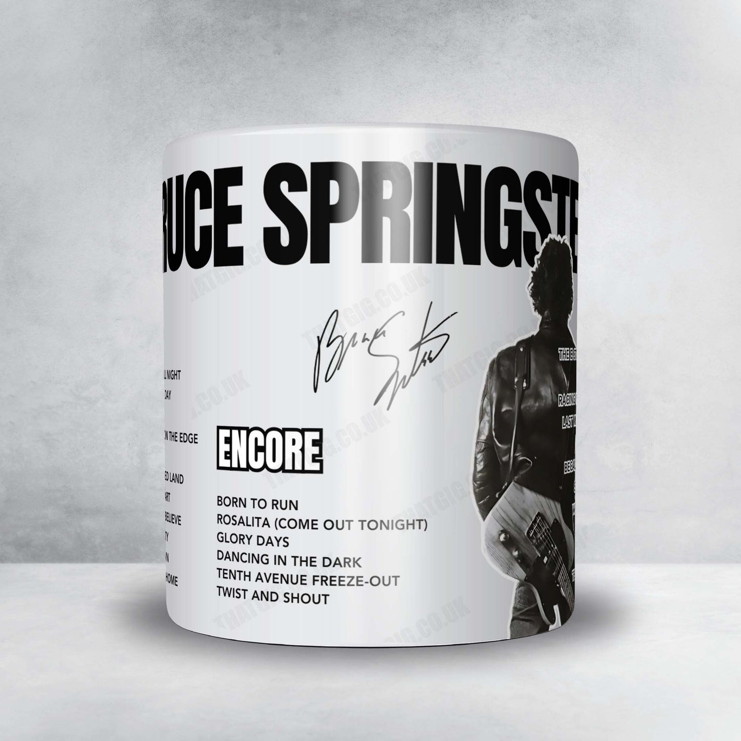 Bruce Springsteen Setlist Mug - Canadian Tire Centre, Ottawa - November 9th, 2024