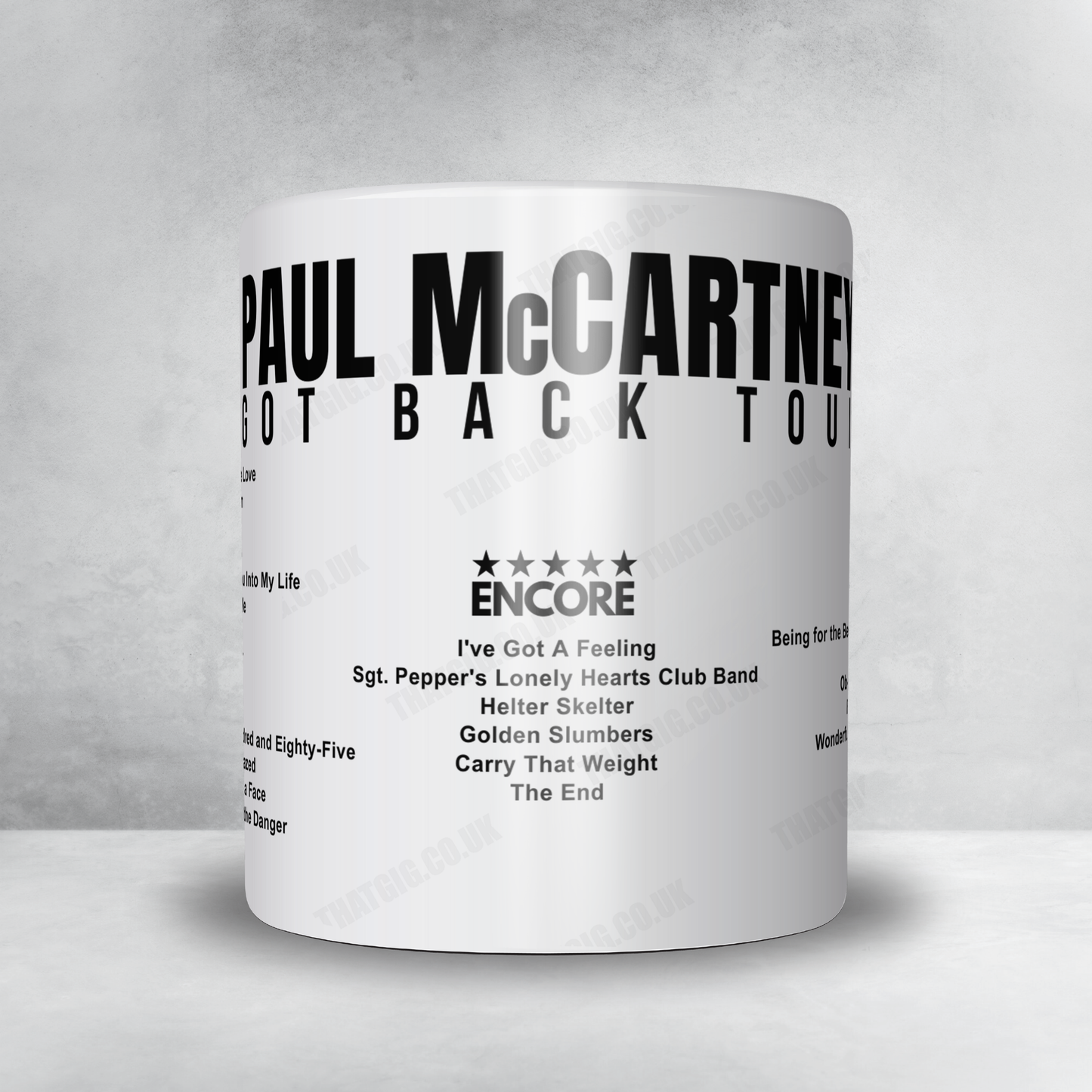 Paul McCartney Setlist Mug - Co-op Live, Manchester - December 14th, 2024