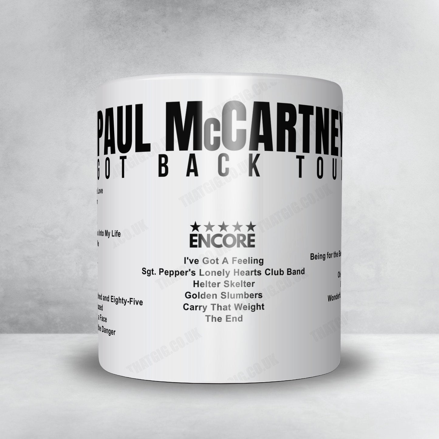 Paul McCartney Setlist Mug - Hard Rock Live, Hollywood - May 25th, 2022
