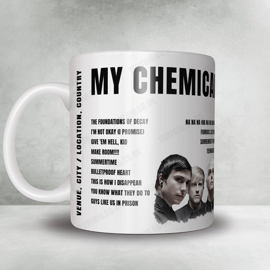 My Chemical Romance Setlist Mug - Mohegan Sun Arena, Uncasville - September 1st, 2022