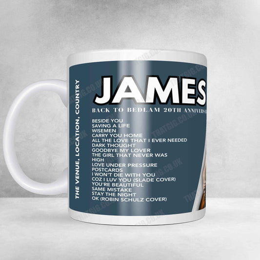 James Blunt Setlist Mug - MVM Dome, Budapest - March 5th, 2024