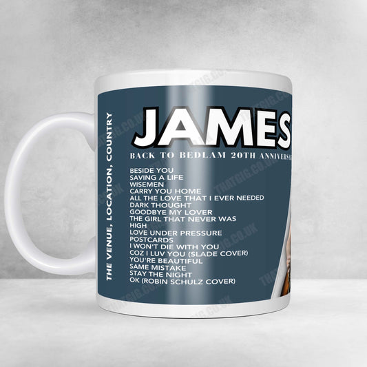 James Blunt Setlist Mug - Halle Tony Garnier, Lyon - March 27th, 2024