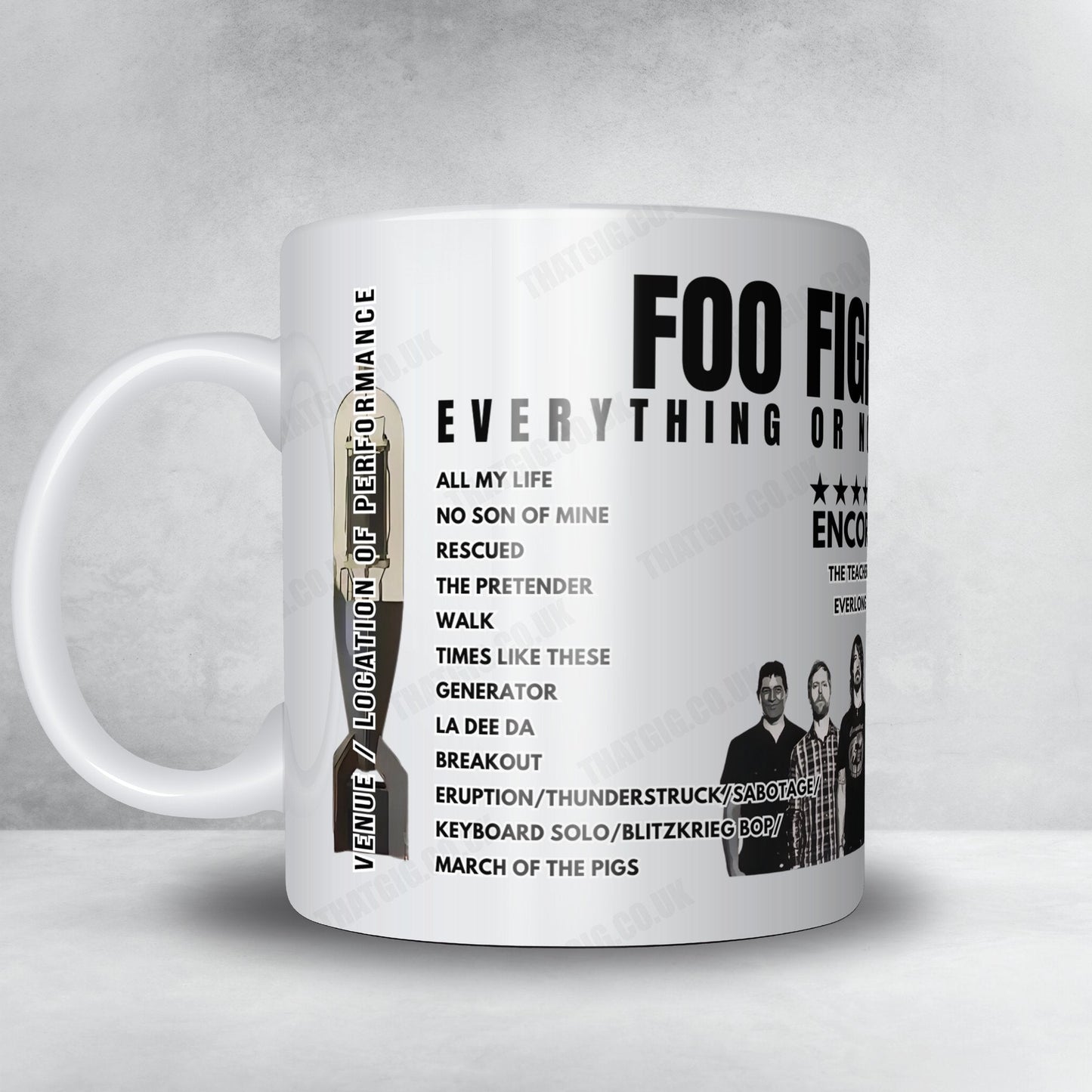 Foo Fighters Setlist Mug - Daytona International Speedway, Daytona Beach - May 11th, 2024