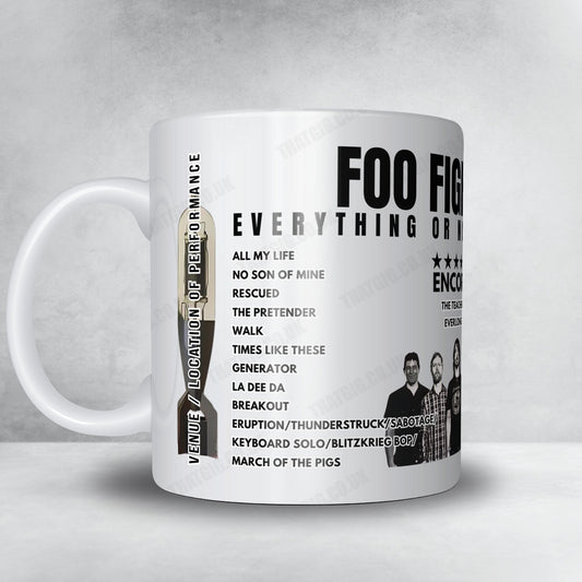 Foo Fighters Setlist Mug - Daytona International Speedway, Daytona Beach - May 11th, 2024