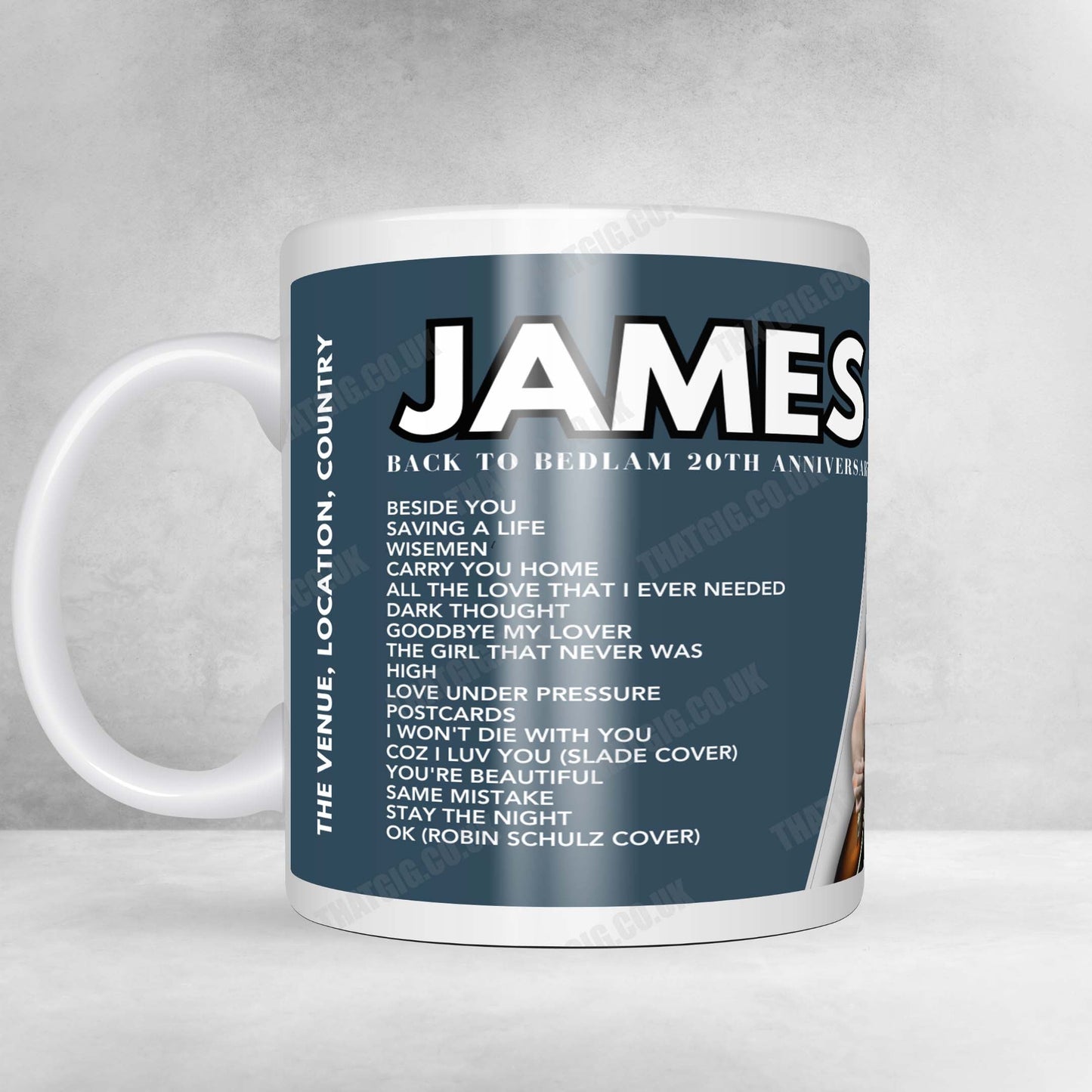 James Blunt Setlist Mug - Terrasse du Palais des Festivals, Cannes - July 15th, 2024
