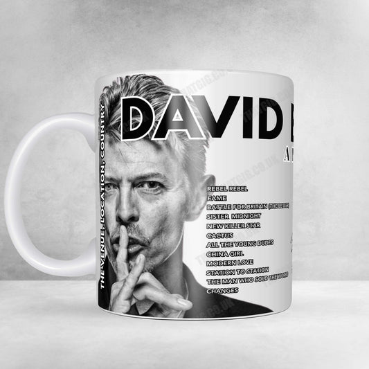 David Bowie Setlist Mug - Cynthia Woods Mitchell Pavilion, The Woodlands - April 29th, 2004