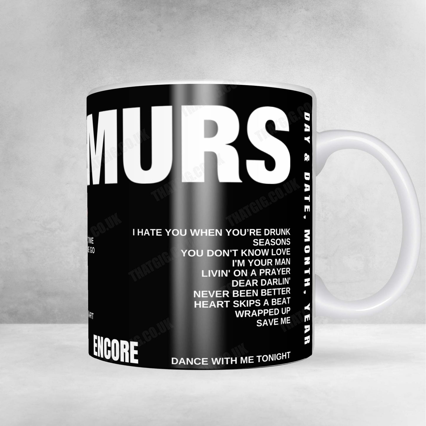 Olly Murs Setlist Mug - The O2 Arena, London - May 17th, 2025