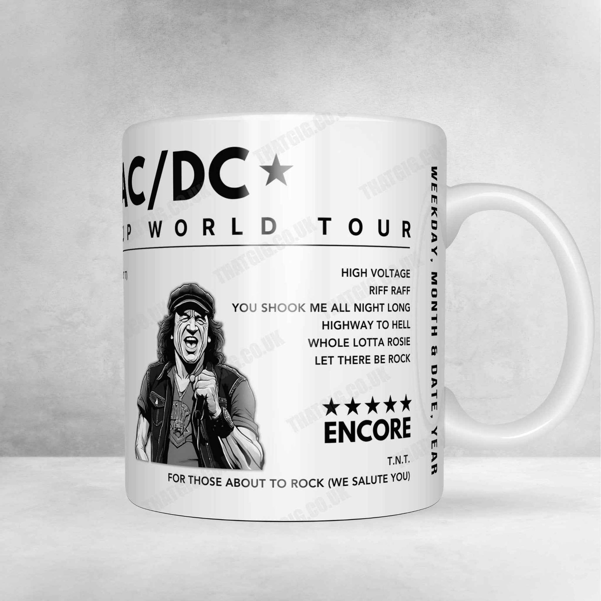 AC/DC Setlist Mug - ANZ Stadium, Sydney - February 18th, 2010