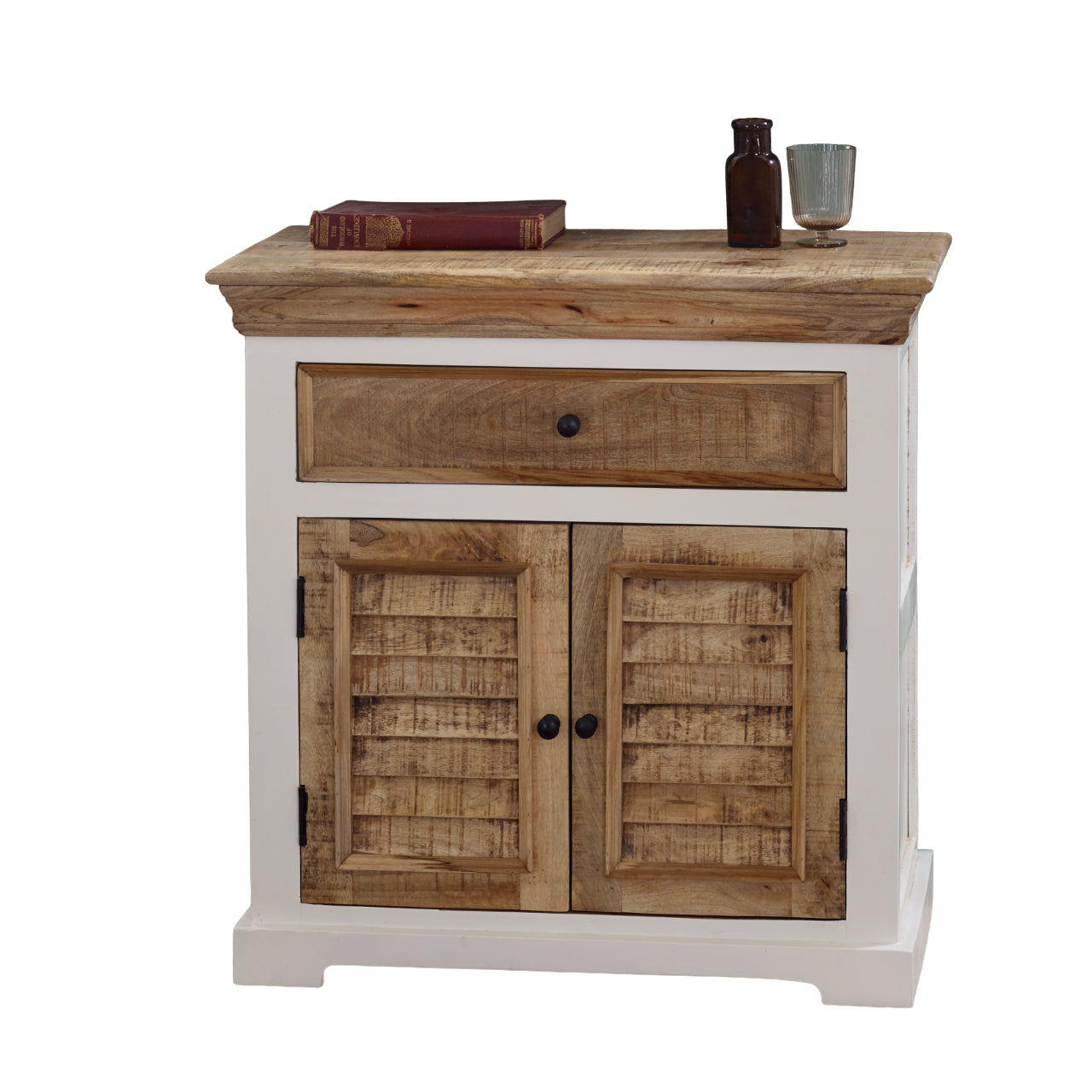 Bianco Solid Mango Wood Small Sideboard White