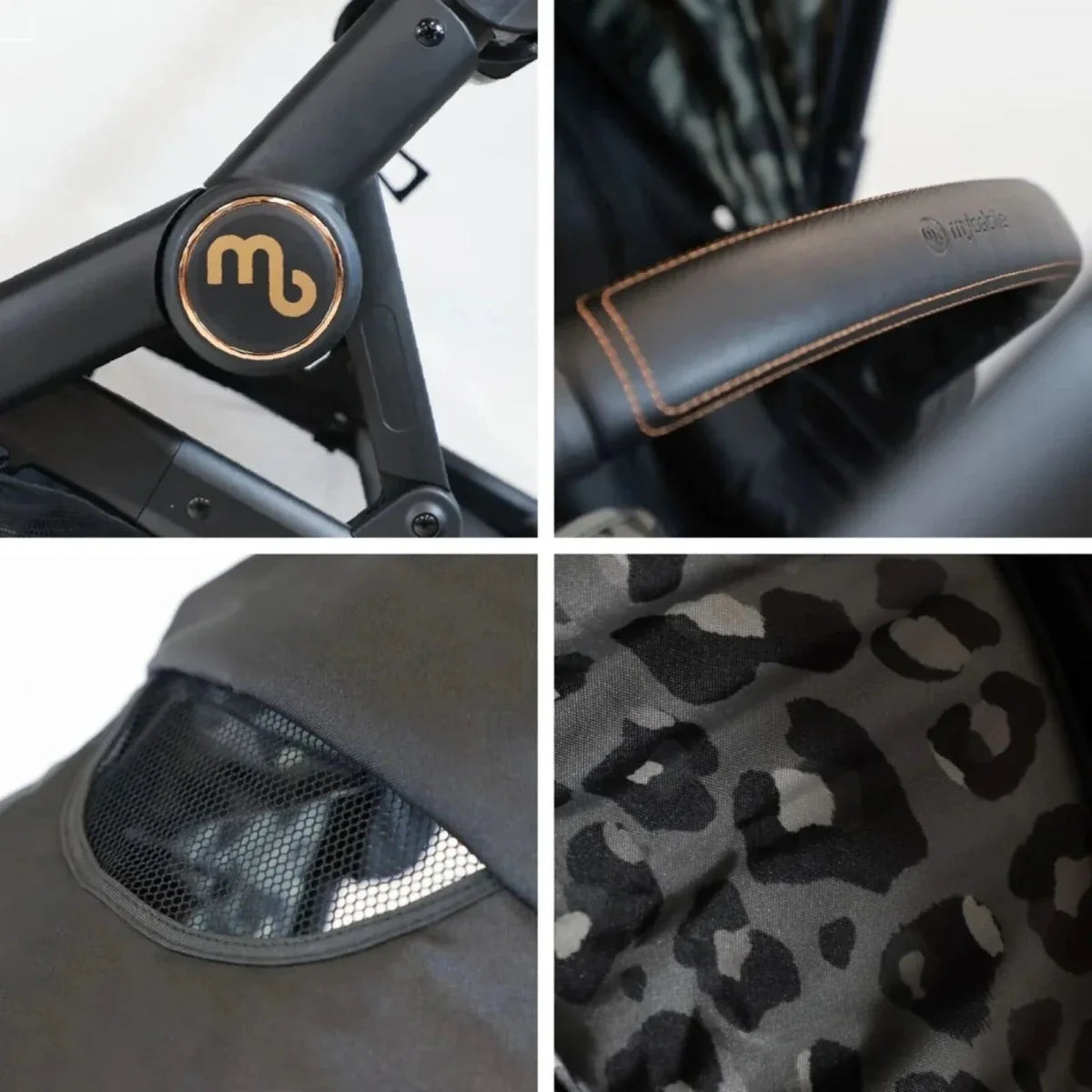 My Babiie MB33 Tandem Pushchair - Black Leopard