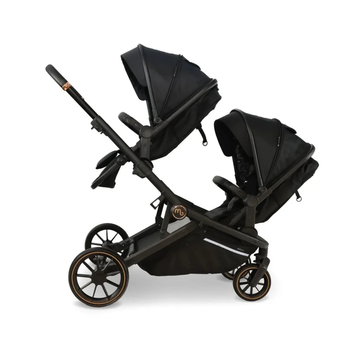 My Babiie MB33 Twin Travel System - Black Leopard